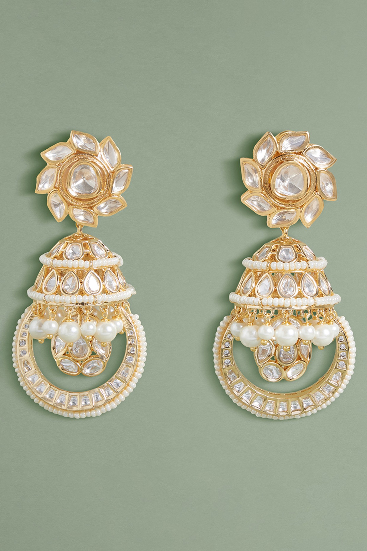 Matte Finish Peacock Design Pearl Jhumka - South India Jewels | Bridal  jewellery earrings, Bridal gold jewellery designs, Gold earrings designs